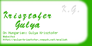 krisztofer gulya business card